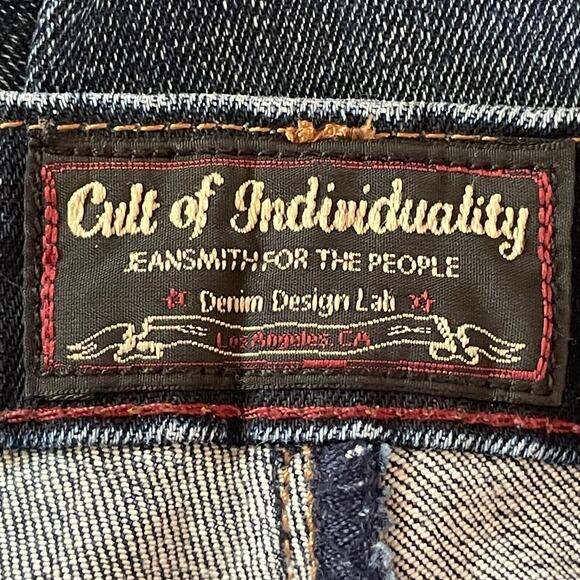 Cult of Individuality Rogan Capri Jeans SIZE 29 Distressed Medium Wash Low Rise - Picture 6 of 10